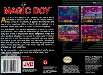 Magic Boy (USA) box cover back